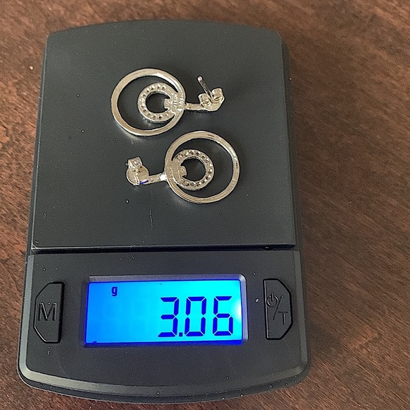 Diamond earrings in sterling 925 - Picture 6 of 6